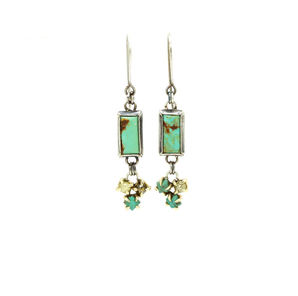 Turquoise Diamond Drop Earring